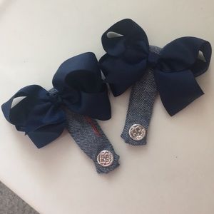 Navy blue Poppy Clips for Hunter Boots